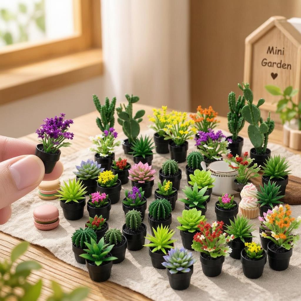 8 stuks miniatuur kunstplanten - Echeveria Succulent recensie en prijs
